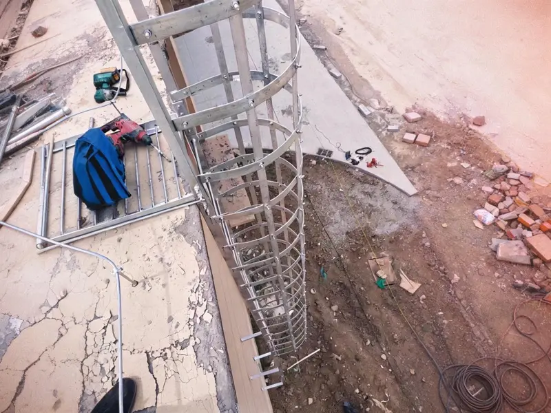 Osha cage ladder requirements free compliance check with safety cage